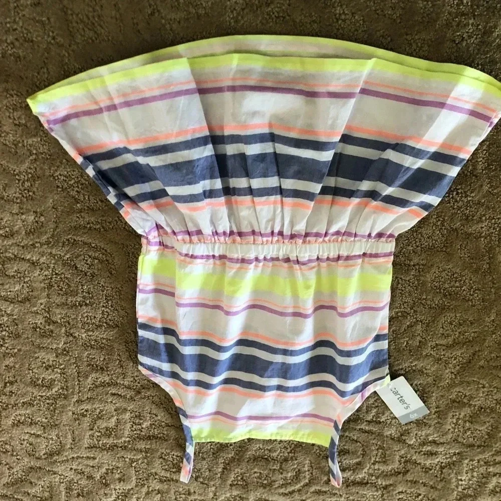 Nwt new carters striped sun dress 6 6x